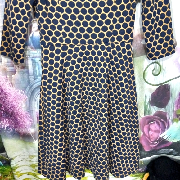 Boden Fit & Flare Sweater Dress 6L Polka Dot - Picture 9 of 10